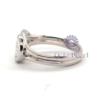 Round Moissanite Infinity Loop Solitaire Promise Ring