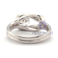 Round Moissanite Infinity Loop Solitaire Promise Ring