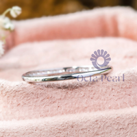 Baguette CZ Stone Dainty Half Eternity Band