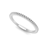 Round Moissanite Dainty Full Eternity Wedding Band