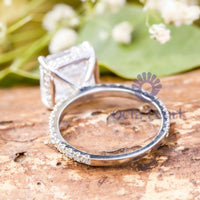 Moissanite Hidden Halo Promise Ring