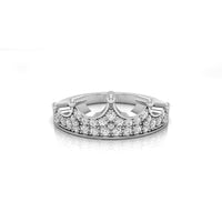 Round Moissanite Crown Ring For Christmas Gift