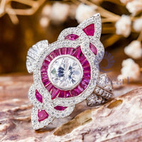 Round Cut CZ Stone ring