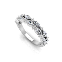 Marquise & Round CZ Stone Minimalist Promise Ring