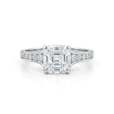 Asscher Cut CZ Solitaire Engagement Ring – Minimal Elegant Ring