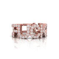 Round Moissanite Double Band "FUCK YOU" Ring