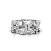 Round Moissanite "FUCK" Ring For Valentine's Gift