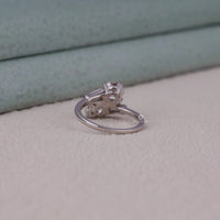 Bypass Shank Round & Baguette Stone Proposal Ring