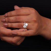 Bypass Shank Round & Baguette Stone Proposal Ring