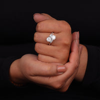 Bypass Shank Round & Baguette Stone Proposal Ring