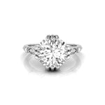 Round Moissanite Seven Stone Engagement Ring