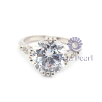 Round Moissanite Seven Stone Engagement Ring