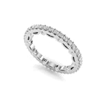 Round Moissanite Stacking Eternity Wedding Band