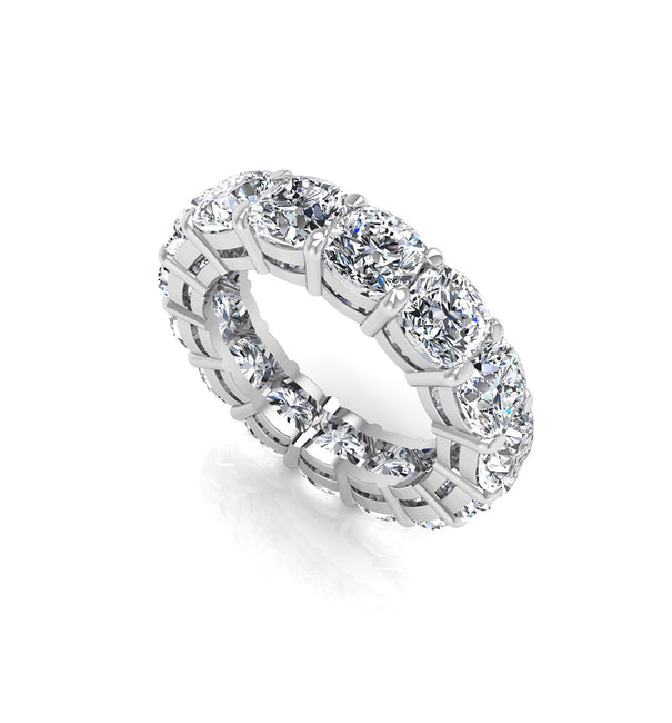 Cushion Cut CZ Stone Eternity Band For Wedding