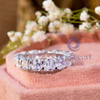 Cushion Cut CZ Stone Eternity Band For Wedding