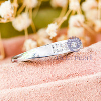 Princess CZ Stone Channel Setting Half Eternity Band