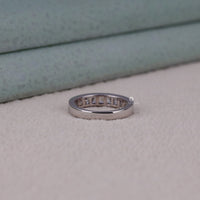 Princess CZ Stone Channel Setting Half Eternity Band