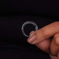 Princess CZ Stone Channel Setting Half Eternity Band