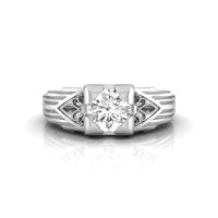 Old Mine Cut Moissanite Solitaire Edwardian Ring