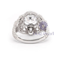 Old European Cut Moissanite Filigree Art Deco Ring