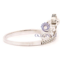 Round Moissanite Sun Tiara Ring For Birthday Gift