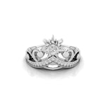 Round Moissanite Sun Tiara Ring For Birthday Gift