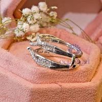 Round Moissanite Enhancer Guard Band For Wedding