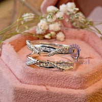 Round Moissanite Enhancer Guard Band For Wedding