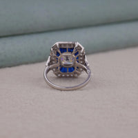 Old Mine Cut CZ Stone Milgrain Art Deco Dinner Ring