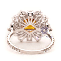 Cushion & Multi Cut CZ Stone Halo Party Wear Ring