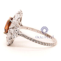 Cushion & Multi Cut CZ Stone Halo Party Wear Ring