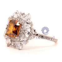 Cushion & Multi Cut CZ Stone Halo Party Wear Ring