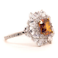 Cushion & Multi Cut CZ Stone Halo Party Wear Ring