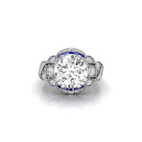 Old European Cut CZ Stone Antique Art Deco Ring