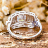 Asscher & Baguette CZ Stone Channel Setting Ring