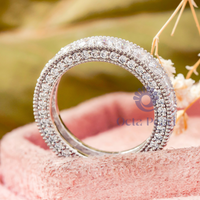 Full Eternity women wedding rings with diamonds