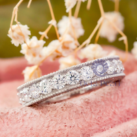 Full Eternity women wedding rings with diamonds