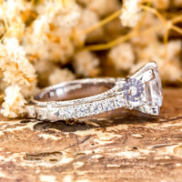 Princess CZ Stone Past Present Future Promise Ring