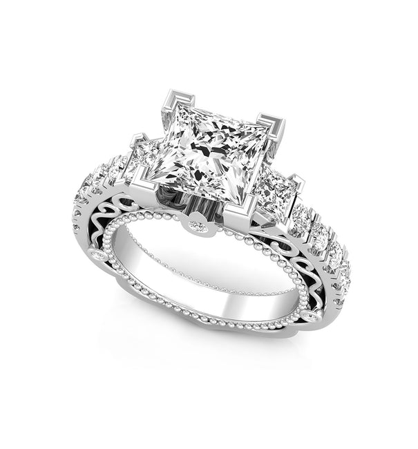 CZ Stone Past Present Future Promise Ring