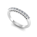 Dainty Half Eternity Band in Round Moissanite