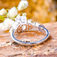 Oval & Marquise CZ Seven Stone Wedding Bridal Ring