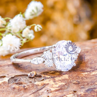 Oval & Marquise CZ Seven Stone Wedding Bridal Ring