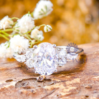 Oval & Marquise CZ Seven Stone Wedding Bridal Ring