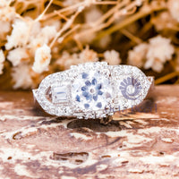 Old European Cut CZ Stone Art Deco Edwardian Ring