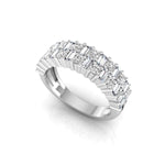 Baguette & Round Stone Half Eternity Band