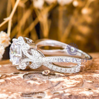 Round Moissanite Butterfly Inspire Proposal Ring