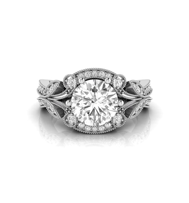 Round Moissanite Butterfly Inspire Proposal Ring