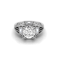 Old European Cut Milgrain Art Deco Edwardian Ring