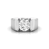 Tension Set Round Moissanite Men & Women's Solitaire Ring