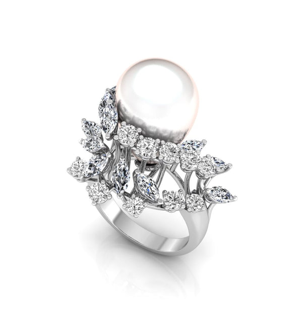 Pear & Round & Marquise CZ Stone Party Wear Ring